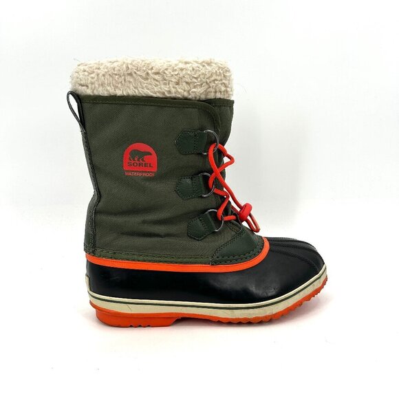 SOREL Women's Green Yoot Pac Lined Waterproof Nylon Surplus Winter Boots Size 6 - Picture 1 of 10
